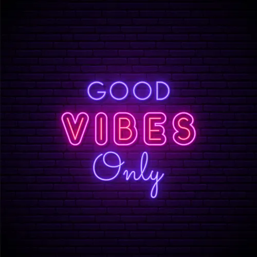 Pink & Purple Good Vibes Only Neon Sign - Neon Signs Now