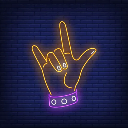 Rock Gesture Neon Sign - Neon Signs Now