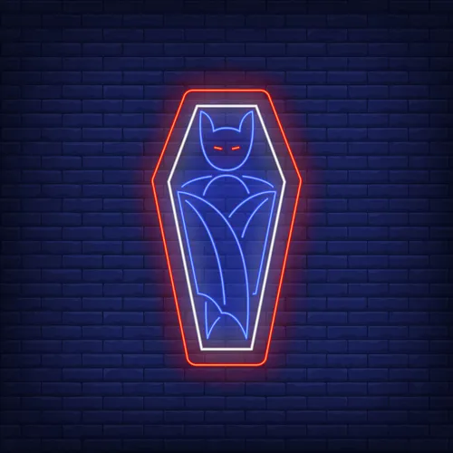 Vampire Coffin Neon Sign