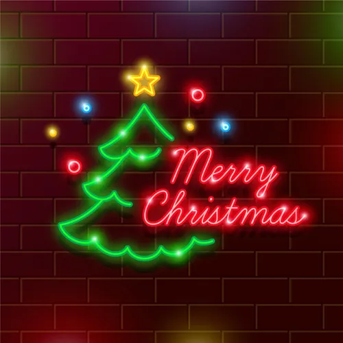 Tree Merry Christmas Neon Sign - Neon Signs Now