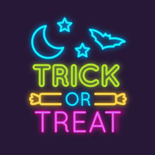 Trick Or Treat Neon Sign - Neon Signs Now