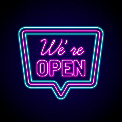 We're Open Neon Sign - Neon Signs Now