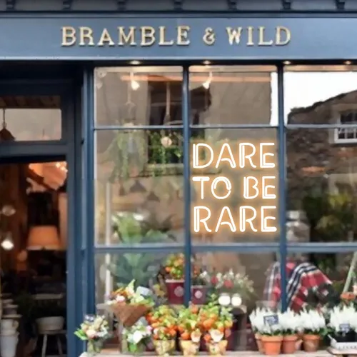 Dare To Be Rare Bright Neon Sign - Neon Signs Now