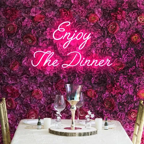 Enjoy The Dinner Neon Sign - Neon Signs Now
