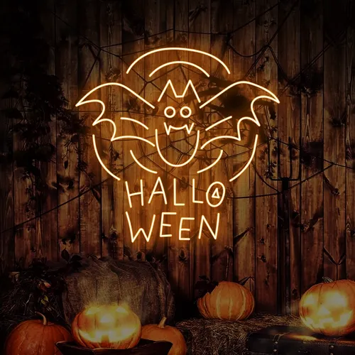 Halloween Bat Neon Sign - Neon Signs Now