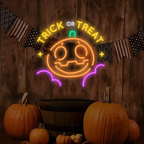 Trick or Treat Neon Sign - Neon Signs Now