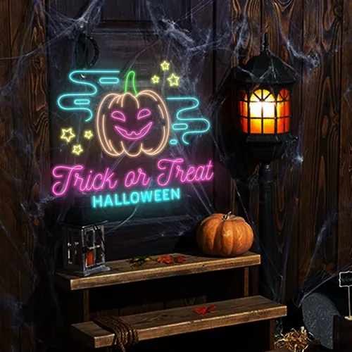 Trick or Treat Halloween Neon Sign - Neon Signs Now