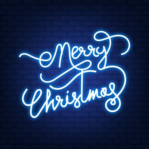 Merry Christmas Handwriting Neon Sign - Neon Signs Now