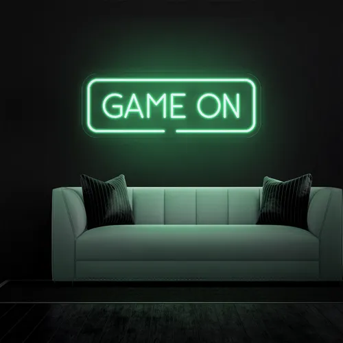 GAME ON Greeny Neon Sign - Neon Signs Now