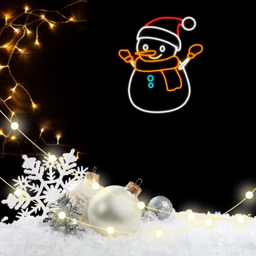 Olaf The Snowman Neon Sign - Neon Signs Now