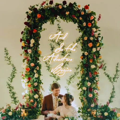 And So The Adventure Begins Wedding Neon Sign - Neon Signs Now