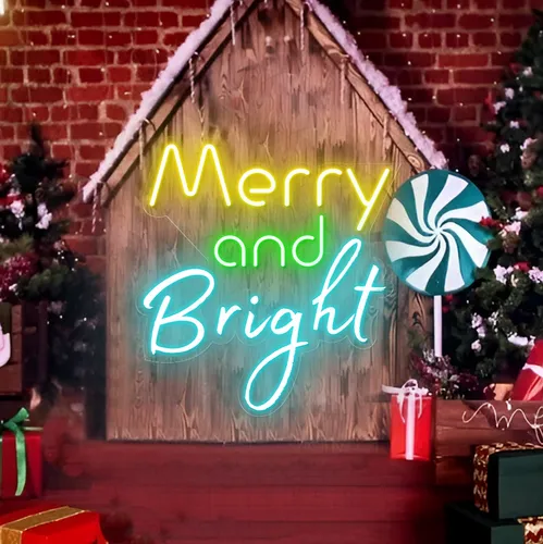 Merry & Bright Neon Sign - Neon Signs Now