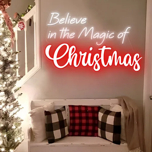 Believe in the Magic of Christmas Neon Sign - Neon Signs Now