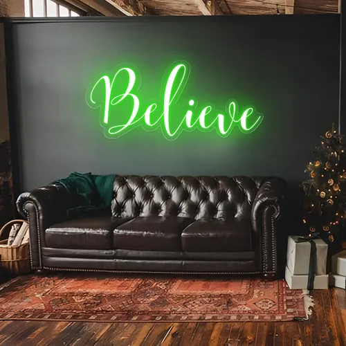 Believe Neon Sign - Neon Signs Now