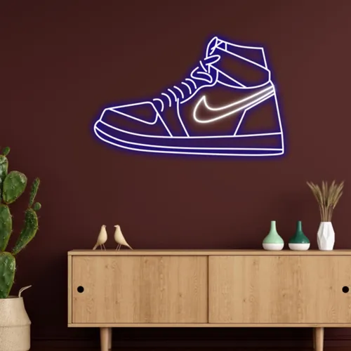 Sneaker Blue White Neon Sign - Neon Signs Now