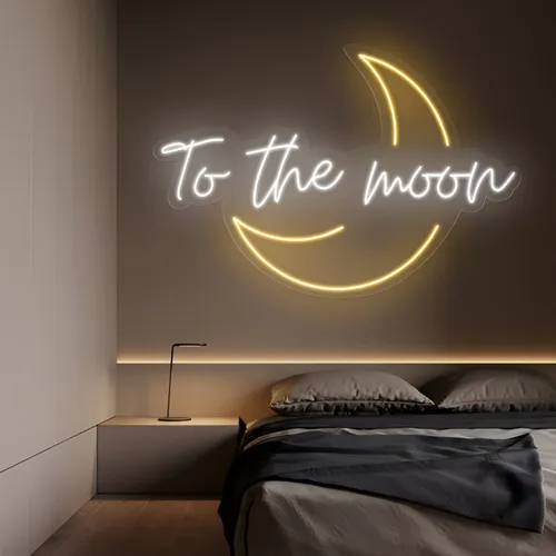 To The Moon Neon Sign