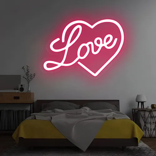 Heart Love Neon Sign - Neon Signs Now