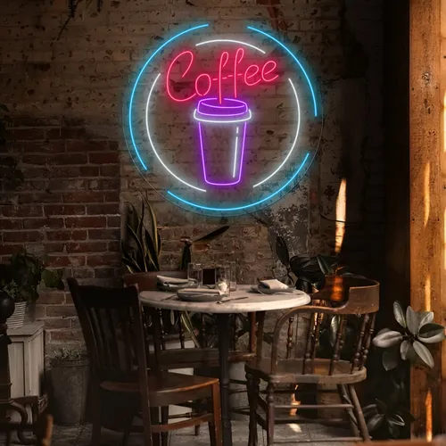 Custom Coffee Cup Neon Sign