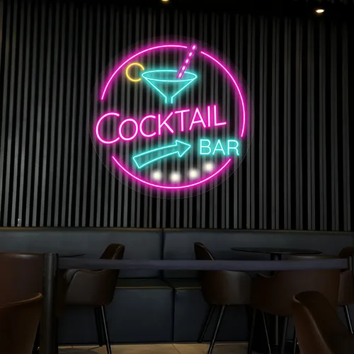 Radiant Cocktail Bar Neon Sign