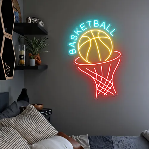 Vivid Warm Bright “Work Hard, popular Stay Humble” LED Night Light Room Wall Decoration