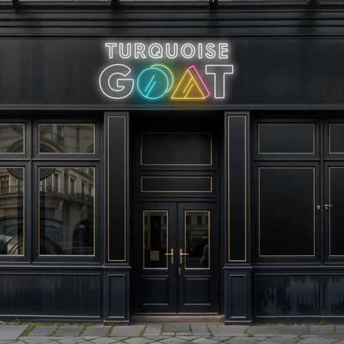 Turquoise Goat Neon Sign - Neon Signs Now