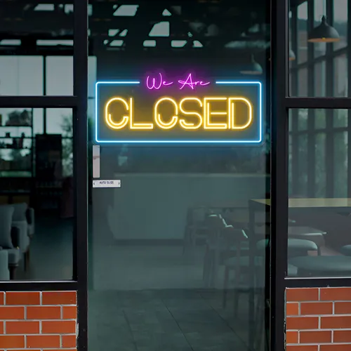 We Are Closed Neon Sign - Neon Signs Now