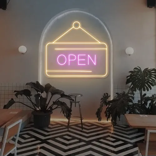 Retro Open Neon Sign