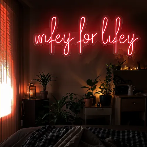 Wifey for Lifey Neon Sign - Neon Signs Now