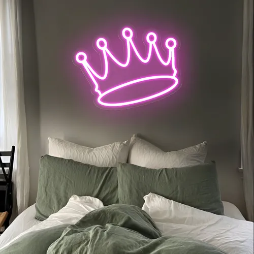 Majestic Pink Crown Neon Sign - Neon Signs Now