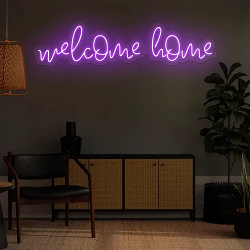 Welcome Home Neon Sign - Neon Signs Now