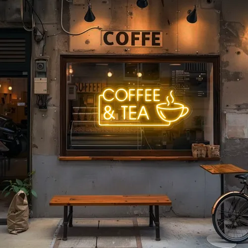 Coffee Tea Window Neon Sign
