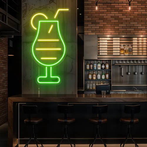 Sparkling Toast Glass Neon Sign - Neon Signs Now