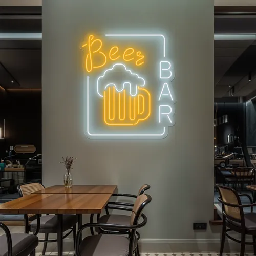 Beer Bar Vertical Neon Sign