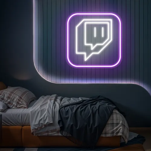 Twitch Logo Bedroom Neon Sign