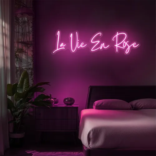 La Vie En Rose Neon Sign - Neon Signs Now