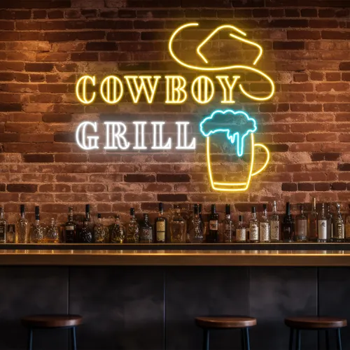 Cowboy Grill Neon Sign - Neon Signs Now