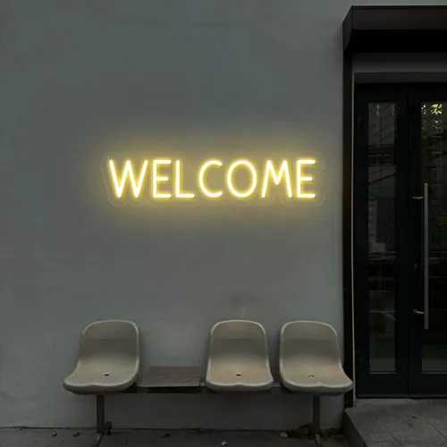 Welcome Block Neon Sign - Neon Signs Now