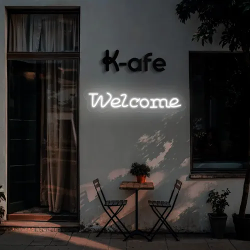 Welcome Script Neon Sign - Neon Signs Now