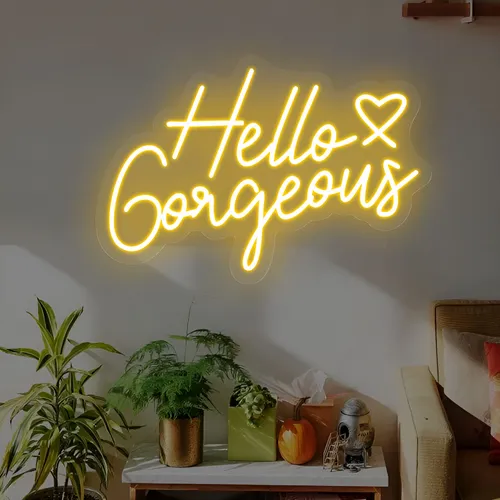 Hello Gorgeous Neon Sign - Neon Signs Now