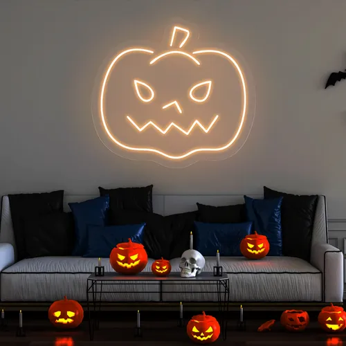 Pumpkin Neon Sign - Neon Signs Now