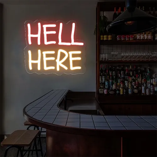 Custom Hell Here Neon Signs