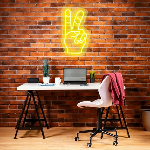 Custom Neon Peace Signs