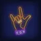 Rock Gesture Neon Sign - Neon Signs Now