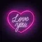 Pink Love You Neon Sign - Neon Signs Now