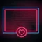 Love Heart Neon Glowing Frame Neon Sign - Neon Signs Now